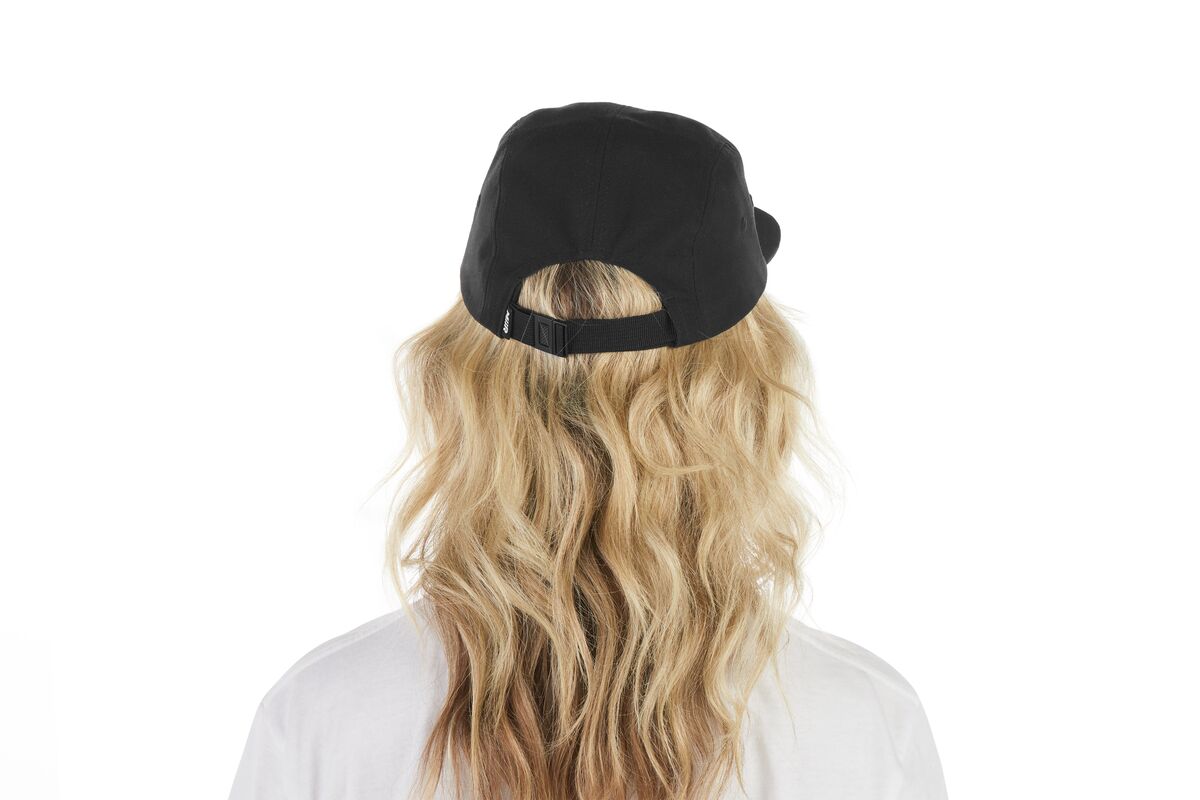 recycled-poly-flat-brim-5-panel-hat-f3 WebPDP-HAT003002_Recycled_Poly_Flat_Brim_5Panel_Hat_Black_Studio_Harper_Studios_0723_Back__HAT003002OS.jpg