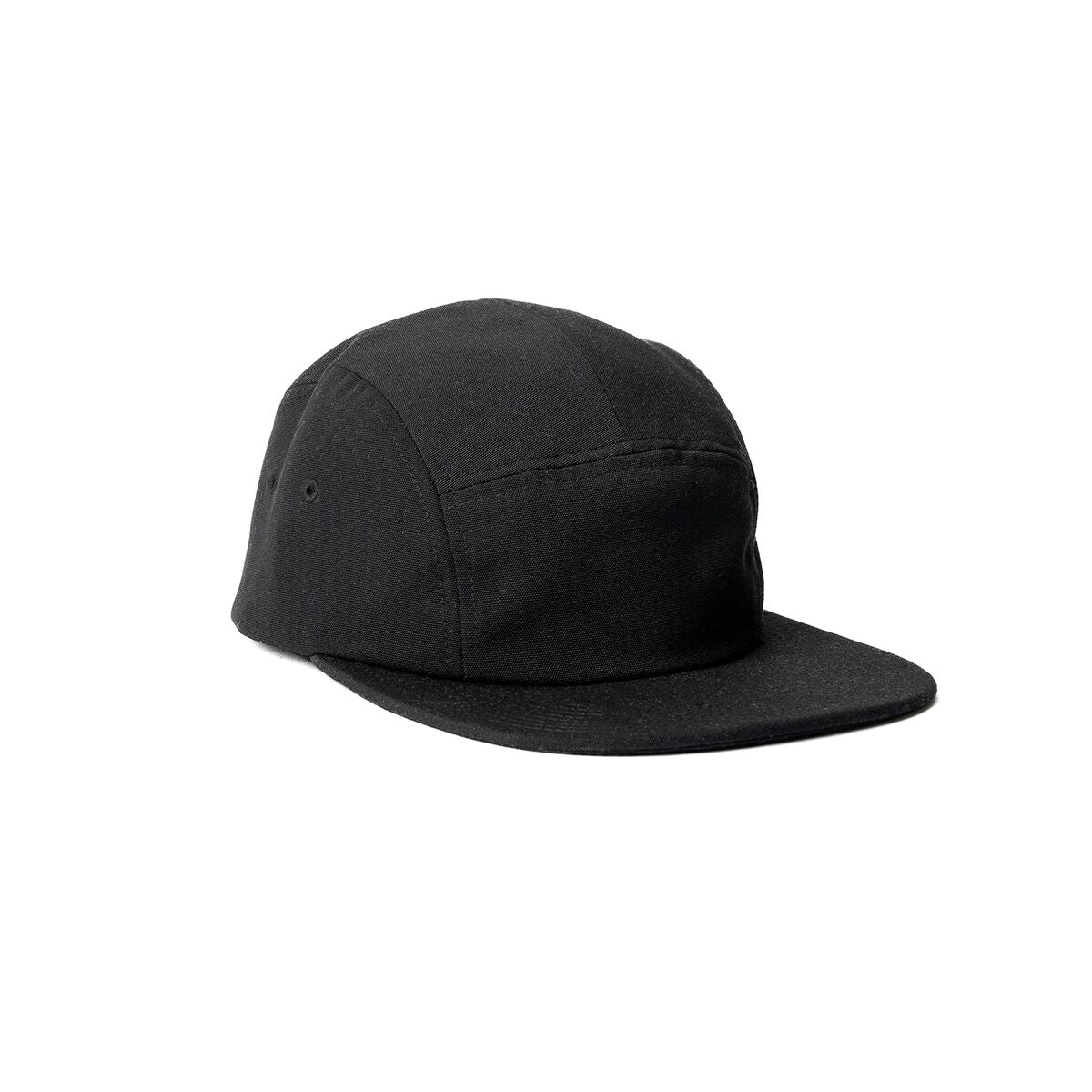 recycled-poly-flat-brim-5-panel-hat-f3 Web_PDP-FlatBrim5PanelHat_Studio_Front_Black.jpg